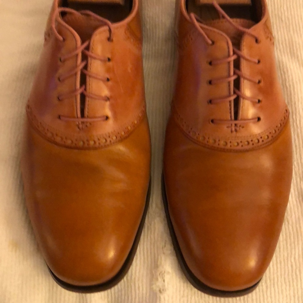 Mens Florsheim tan leather saddle shoes